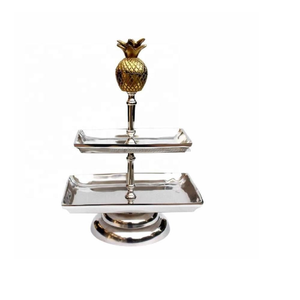 ขาตั้งเค้กอลูมิเนียมทรงกลม2ชั้นอุปกรณ์ตั้งเค้กผลไม้จากอินเดียโดยอุตสาหกรรม azora ดีไซน์ - Product Image 5