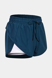 กางเกงขาสั้นออกกำลังกายเอวสูงแบบไร้ตะเข็บสำหรับฤดูร้อน ขายส่งตามสั่ง ช่วยกระชับหน้าท้อง เหมาะสำหรับโยคะและฟิตเนส - Product Image 5