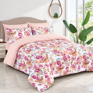 Eden Comforter Set Reversible Polyester Printed 100% Cotton T-150 All-Season Breathable Home Use - Product Image 1