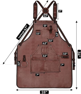Black Polyamide <b>Waterproof</b> <b>Work</b> Apron Adjustable Crossback Unisex Dust Proof Multi Pocket Utility Workshop Repair Maintenance - Product Image 1