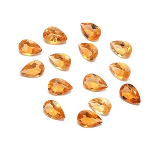 Citrino Natural de Alta Calidad, Piedras Preciosas con Corte de Pera, Certificado por Terceros, Juego de Colores Variados, Lote Mixto, para Fabricación de Joyería Artesanal, Brandy FF - Product Image 2