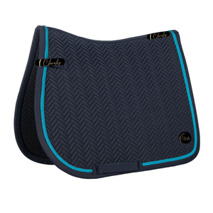 Tapis de selle matelassé doublé polaire de haute qualité pour le dressage et le saut d'obstacles, sur mesure, vente en gros de produits équestres - Product Image 1