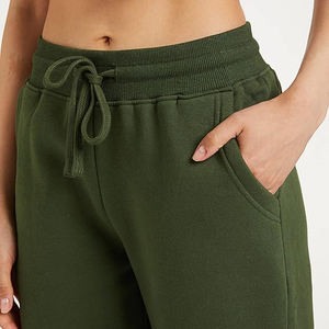 Pantalones Deportivos de Tallas Grandes para Mujer, Cintura Alta, Elásticos, con Cordón, Pierna Ancha, Bolsillos Laterales, Transpirables, Suaves, de Algodón - Product Image 4