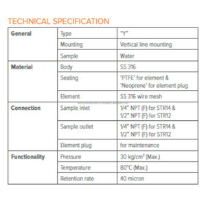 AXIS Y <b>Type</b> Flanged Strainer Valve Water Steam Chemical Process Lines PTFE/Neoprene Seals 30kg/cm Pressure Mesh 1 Year - Product Image 4
