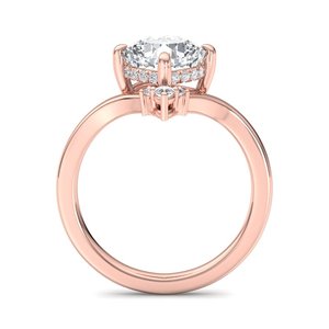 Luxury <b>Cushion</b> Moissanite Diamond 925 Silver Unique Curved Band For Women <b>Wedding</b> <b>Ring</b> - Product Image 4
