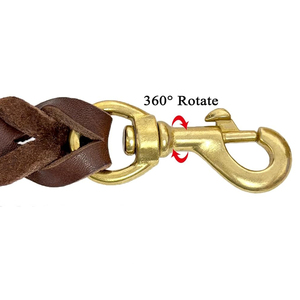 Handsfree Adjustable Waist Leather Dog Leash Genuine Heavy-Duty Fast Shipping OEM Service Genuine Leather Dog - Product Image 4