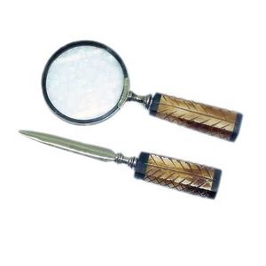 Artisanat indien bonne qualité oeil verre Antique Look Design métal Vintage loupe en gros nouveau Design 2025 couleur Bronze - Product Image 2