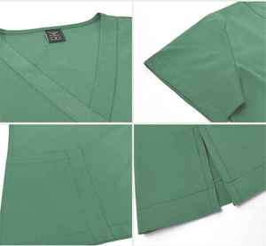 Uniforme d'hôpital unisexe, ensemble de blouses médicales extensibles dans les 4 sens, lavables, col en V, et pantalon de jogging à cordon de serrage - Product Image 4