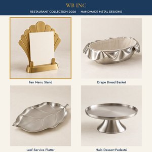 Porta Menús de Latón en Forma de Abanico, Soporte para Menús de Metal Dorado, Porta Tarjetas de Mesa para Restaurante y Hotel, Decoración de Mesa - Product Image 3