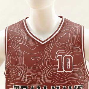 Ensemble de maillots de basket-ball personnalisés de haute qualité, broderie appliquée, unisexe, 100% polyester respirant - Product Image 4