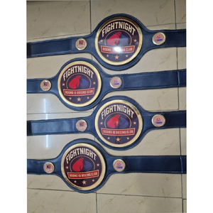 Créez votre propre ceinture de championnat personnalisée légère et réglable en cuir pour MMA, lutte, boxe et arts martiaux mixtes - Product Image 1
