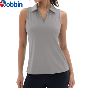 Polo sin mangas para mujer de marca privada, cómodo, con logo personalizado, para golf - Product Image 1