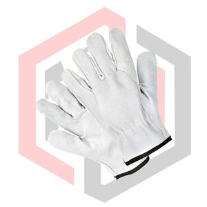 Gants de travail pour hommes en cuir de vachette pleine fleur, courts, résistants aux coupures, aux produits chimiques, aux chocs, antidérapants, résistants aux déchirures et respirants - Product Image 4