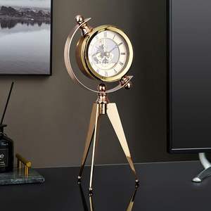 Elegant Modern Metal <b>Desk</b> <b>Clock</b> For Home And Office Decor With Decorative Beauty And Silent Timekeeping Mechanism - Product Image 1
