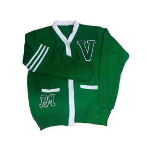 Custom Knitwear <b>Cardigan</b> <b>Sweater</b> Jacquard Men Varsity Chenille Embroidered Letter Button Pocket Custom Knitted <b>Cardigan</b> <b>Sweater</b> - Product Image 1