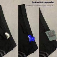 Shorts d'entraînement personnalisés pour l'athlétisme, séchage rapide, en toile, compression élastique, pour marathon, course à pied, fitness, cyclisme, coupe ajustée, taille mi-haute, type capri