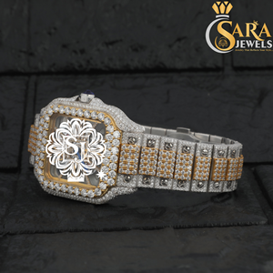 Reloj de Diamantes Blanco de Alta Calidad para Exportación, Ideal para Reuniones de Negocios, Eventos y Looks de Alta Costura, Disponible para la Venta - Product Image 3