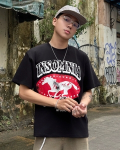 OEM ODM Oversized Boxy <b>T</b>-<b>Shirt</b> 100% Cotton/<b>Polyester</b> Waffle Fabric Short Sleeve Silk Screen Printed 3D Embroidery Eco-Friendly - Product Image 5