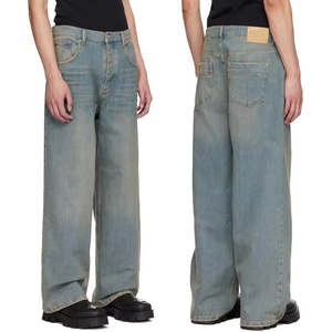 Jean en denim japonais selvedge de haute qualité, coupe droite, ample, en coton lourd, style vintage, fabriqué sur mesure pour homme - Product Image 6