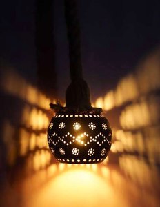 Portavelas de Coco Hecho a Mano con Diseño de Rayos de Sol, Soporte Ecológico para Velas, Adorno Decorativo Natural para Espacios Interiores Elegantes - Product Image 1