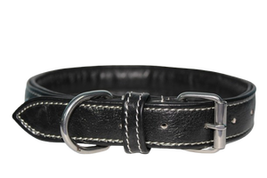 Collar de cuero ajustable para perros OEM, acolchado, de primera calidad, proveedor de collares para mascotas, calidad de exportación de Divine International - Product Image 4