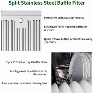 Cappa aspirante da cucina da 36 pollici 800 CFM a 3 velocità, da incasso/con inserto, con LED - Product Image 5