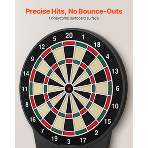 Cible de fléchettes électronique de 15,5 pouces avec 43 jeux et plus de 320 variations pour 8 joueurs, incluant 6 tiges de fléchettes et des ailettes - Product Image 3