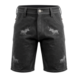 Pantalones Cortos Bávaros Gris Carbón para Hombre Sin Marca, Lujosos, Alpinos, Bordados, Tradicionales para el Oktoberfest - Product Image 2