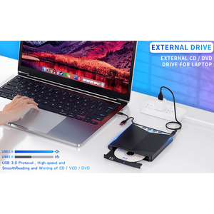 USB 3.0 esterno CD DVD Drive per PC portatile Windows 11 10 bruciatore lettore Writer unità ottica - Product Image 2