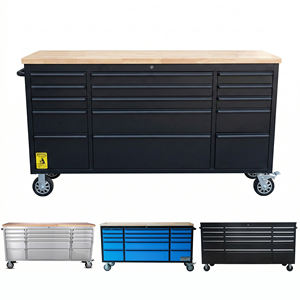 Poste de travail de réparation <span class=keywords><strong>automobile</strong></span> de luxe <span class=keywords><strong>Garage</strong></span> <span class=keywords><strong>automobile</strong></span> 72 pouces armoire à outils SS430 robuste établi anti-moisissure avec rangement - Product Image 1