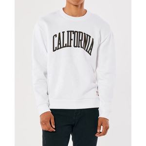 Sudaderas con logotipo de impresión personalizada para hombre, jersey de chándal de gran tamaño con hombro caído, cuello redondo - Product Image 1