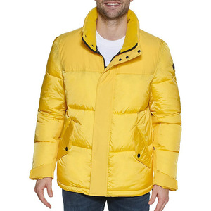 Customized Men Puffer Jacket Padded Bubble Down Puffer 2025 <b>Windbreaker</b> Padded Thick <b>Black</b> Hooded Bubble Padded Jacket - Product Image 1
