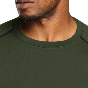 High Quality Solid Color <b>Compression</b> <b>Shirt</b> for <b>Men</b> Performance Stretch Gym Sports Wear Regular Fit Quick Dry Breathable - Product Image 6