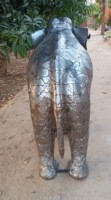 Sculpture d'éléphant en métal pour jardin