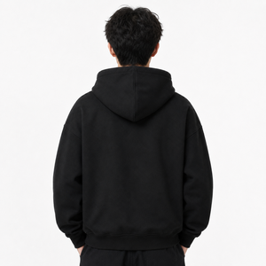 Sweat-shirt à capuche zippé en molleton 100 % coton pour homme, coupe classique, idéal pour l'hiver et les tenues décontractées - Product Image 6