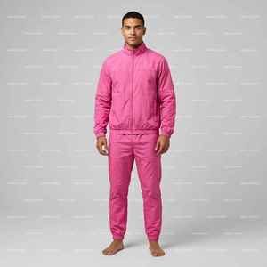 Custom Sportwear Streetwear Casual Tracksuit <b>Men</b> Jacket and <b>Jogger</b> Set Reflective Windbreaker <b>Polyester</b> Sets - Product Image 4