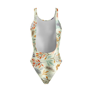 Custom Printed Designs OEM ODM Eco Friendly Breathable Anti Bacterial Windproof Scoop Neck 1 Piece Front Seamless Beachwear <b>Set</b> - Product Image 6