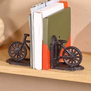 Sujetalibros Decorativos de Hierro con Forma de Bicicleta, Soporte de Libros de Metal Resistente, Sujetalibros Vintage con Diseño de Bicicleta para Estantes, Oficina, Hogar, Decoración de Biblioteca - Product Image 3