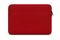 Housse pour ordinateur portable en jute rouge avec fermeture éclair, style moderne, pour le bureau et l'usage quotidien, housse de protection pour ordinateurs portables et sacs de voyage