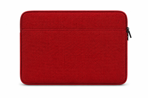 Funda para Portátil de Yute Roja con Cierre de Cremallera, Estilo Moderno, Funda Protectora para Oficina y Uso Diario, para Portátiles y Bolsas de Viaje - Product Image 3