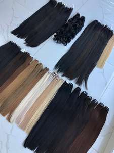 Extensions de cheveux humains bruts vietnamiens 100% de haute qualité, lisses naturels, double trame coupée à la machine, cheveux tissés décolorés - Product Image 4