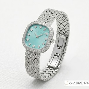 Reloj de Lujo con Diamantes Moissanite para Hombre y Mujer, Elegante Reloj para Fiestas, Eventos y Regalos de India, Tiffanyy & Coo. - Product Image 1