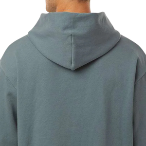เสื้อฮู้ดดี้ผู้ชาย น้ำหนักปานกลาง 280 กรัม สีน้ำเงินเมจิก ผ้าฝ้ายพรีเมียมเนื้อฟลีซ สวมใส่สบาย สไตล์สตรีทแวร์ รับสกรีนโลโก้ ผลิตตามแบบ OEM ODM - Product Image 4