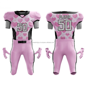 Uniforme de Fútbol Americano 2025, Nuevo Diseño, Conjunto Completo, Logotipo Personalizado Bordado, Nombre Impreso, Pantalones Cortos de Malla de Secado Rápido, OEM ODM - Product Image 4