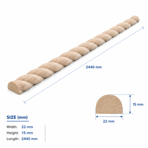 Moulures en bois pour la décoration d'armoires, style traditionnel, longueur sur mesure, moulures en bois massif durables - Product Image 2