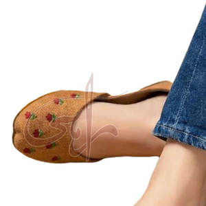 Chaussures Khussa pour femmes de haute qualité, marque privée, semelle extérieure en cuir antidérapante, dessus en jute, design tendance, en stock - Product Image 4