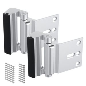 Set di 2 Serrature di Rinforzo per Porte di Sicurezza, Blocco da 3 Pollici con Forza di 800 Libbre, 8 Viti, Chiavistelli per Porte e Finestre - Product Image 5