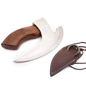 Steel Craft International AB-114 Mini Stainless Steel Pizza Cutter with Wood Handle Microwave Safe for Home <b>Kitchen</b> Pizzeria Use - Product Image 5