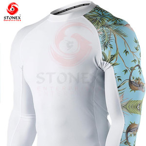 Custom Men's Compression Long Sleeve rash guard Moisture Wicking <b>Athletic</b> Gym Workout Running Base Layer Sportswear - Product Image 1