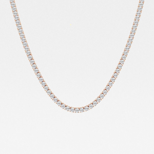 Collier tennis 20 CTW en diamants ronds de laboratoire à quatre griffes pour femme, bijoux de mode élégants et étincelants - Product Image 4